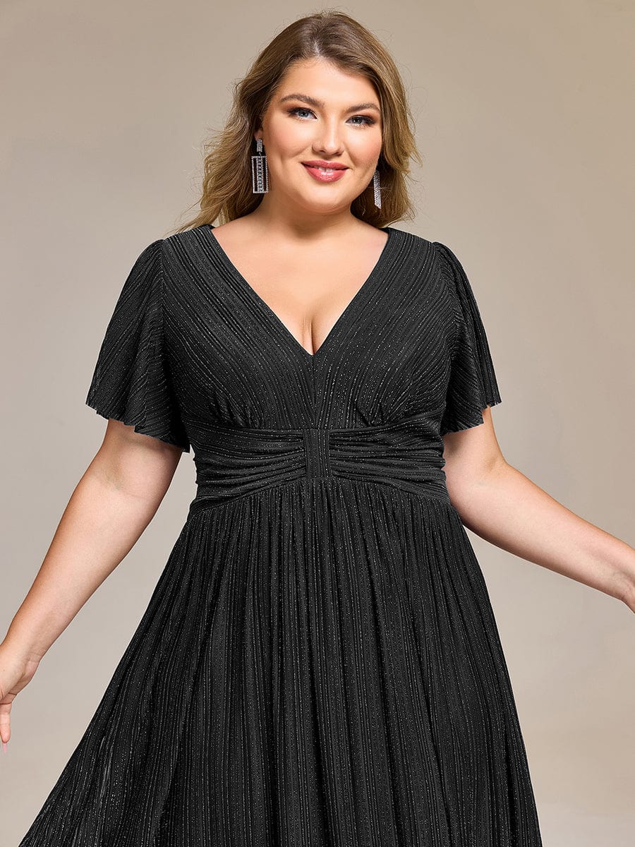 pretty QUINN|Plus size Glittery Formal Evening Dress