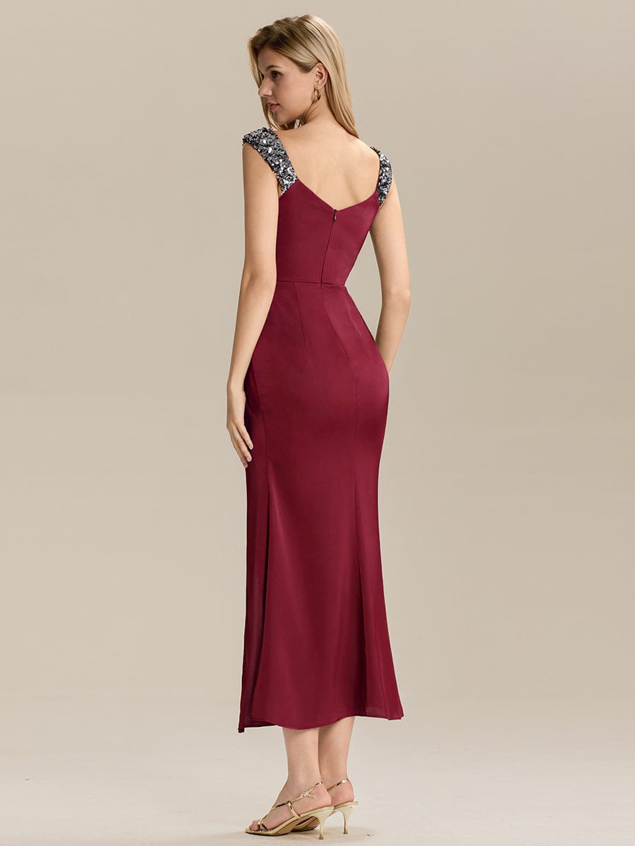 ever CORALINE|Satin High Slit Formal Maxi Dress