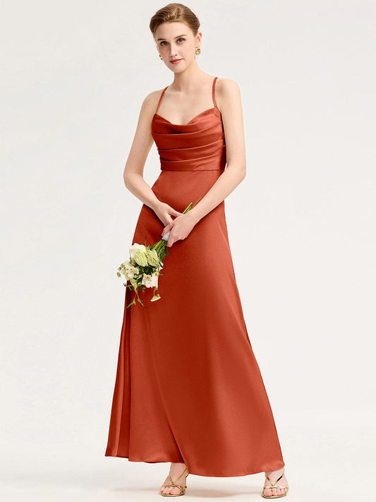 ever SERIVA|Backless Satin Bridesmaid dress