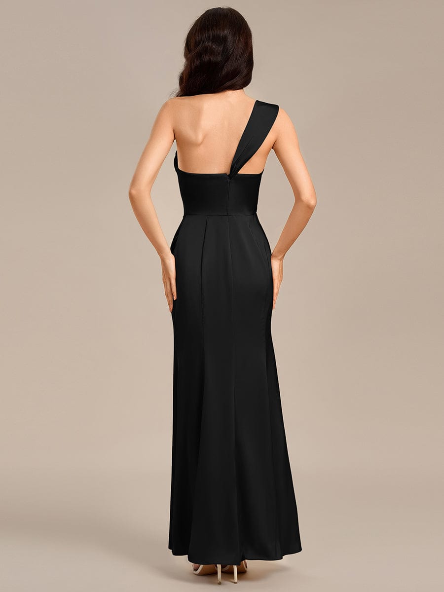 ever TESSARA|Satin One Shoulder Side Split Maxi Mermaid Bridesmaid Dress
