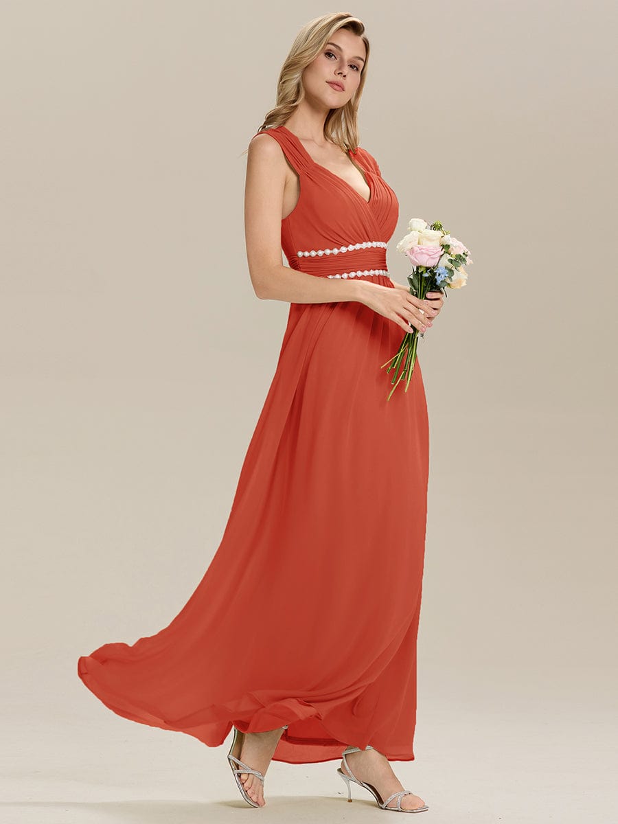 ever ZELINA|Backless Chiffon Sleeveless Bridesmaid Dress
