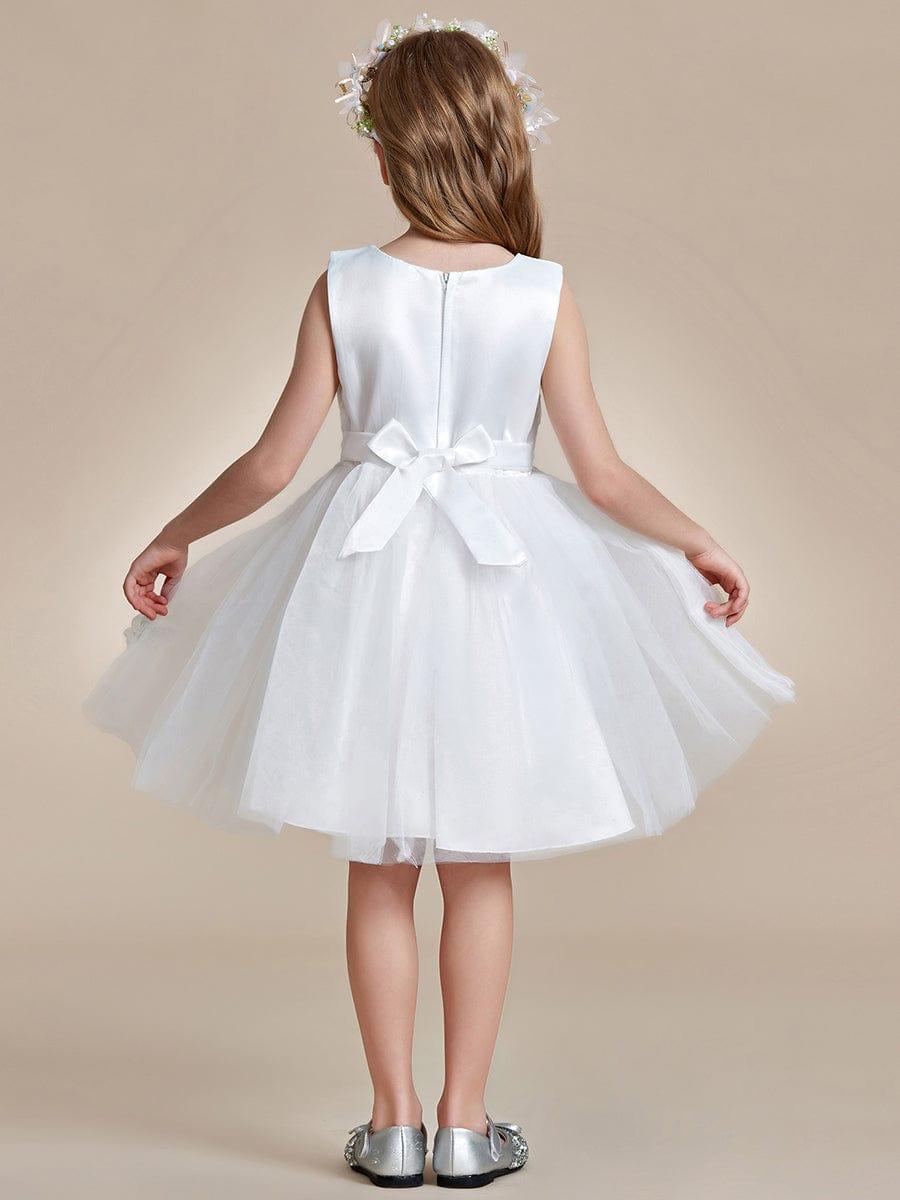 THALIA|Butterfly Embroidered Sleeveless Tulle Flower Girl Dress