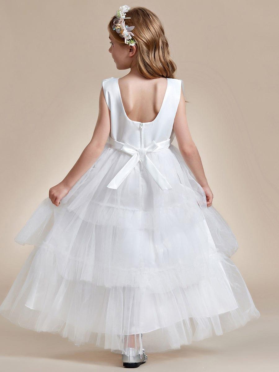 HERMINA|Princess Style Layered Cake Long Tulle Flower Girls Dress