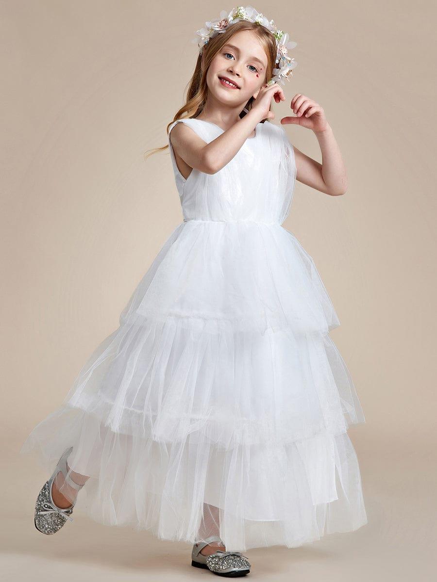 HERMINA|Princess Style Layered Cake Long Tulle Flower Girls Dress