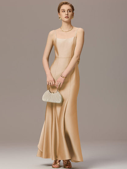 ever AVELIA|Mermaid Bow Stretch Satin Maxi Bridesmaid Dress