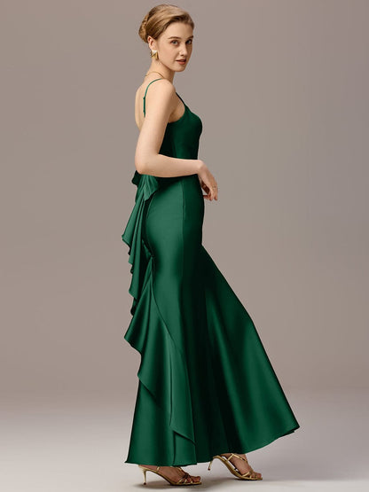ever AVELIA|Mermaid Bow Stretch Satin Maxi Bridesmaid Dress