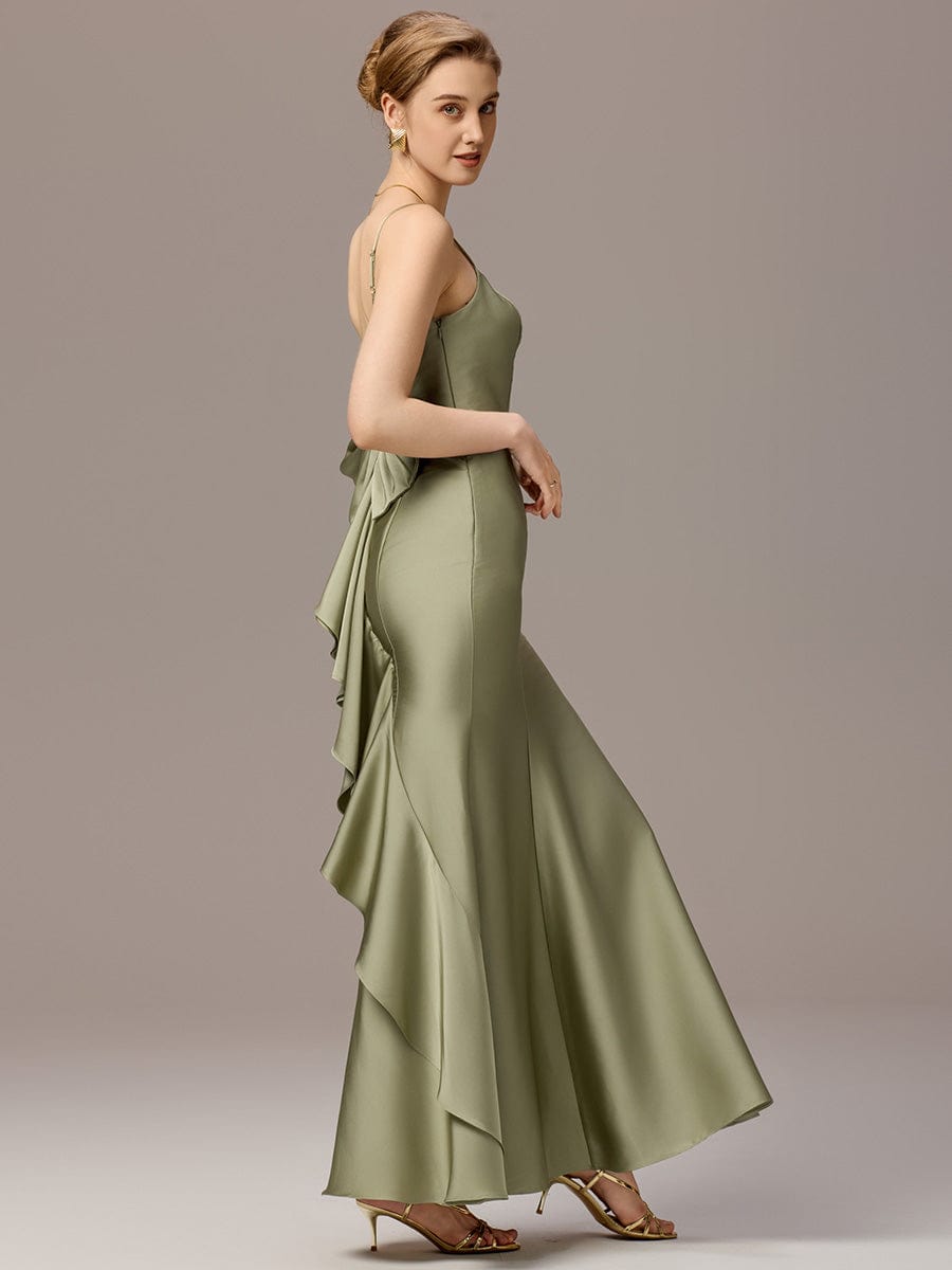 ever AVELIA|Mermaid Bow Stretch Satin Maxi Bridesmaid Dress