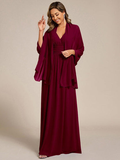 CHARLEE|Elegant Chiffon Shawl for Special Occasions