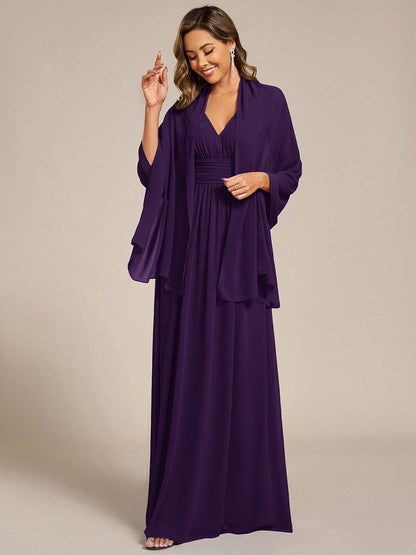 CHARLEE|Elegant Chiffon Shawl for Special Occasions