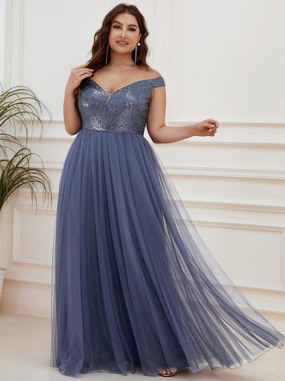 Plus Size Long Sequin Special Occasion Dresses