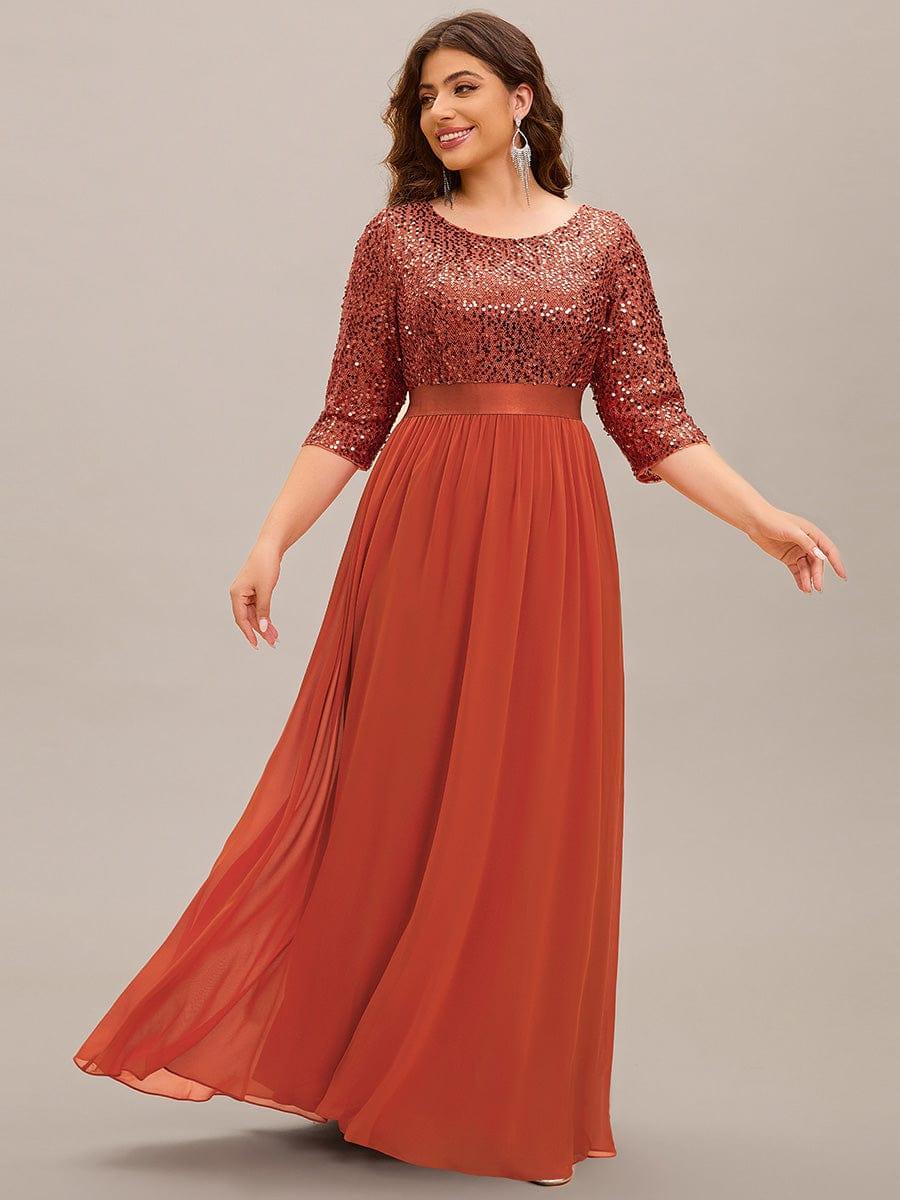pretty FLORENCE|Plus Size Women's Long Chiffon & Sequin Evening Dresses for Mother of the Bride