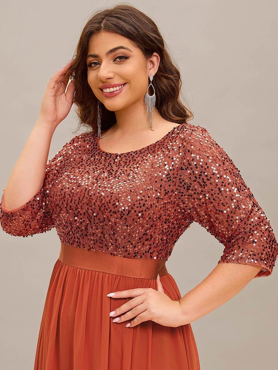 pretty FLORENCE|Plus Size Women's Long Chiffon & Sequin Evening Dresses for Mother of the Bride