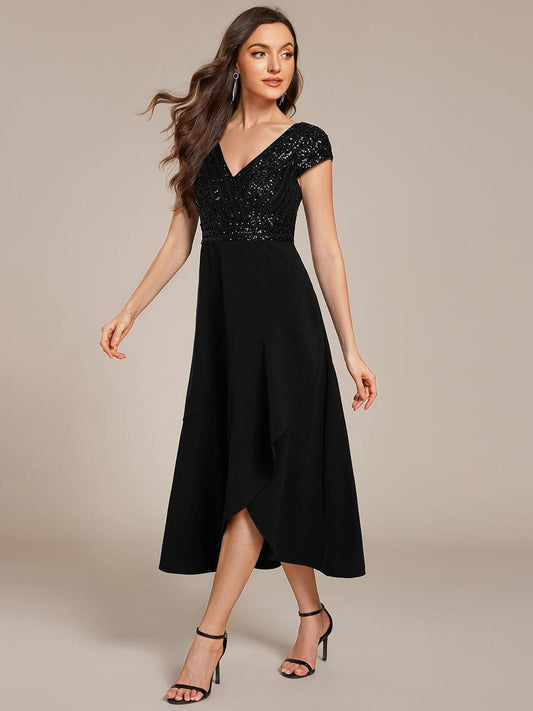ever BAYLOR|A-Line V-Neck Wedding Guest Dress