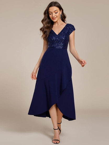 ever BAYLOR|A-Line V-Neck Wedding Guest Dress