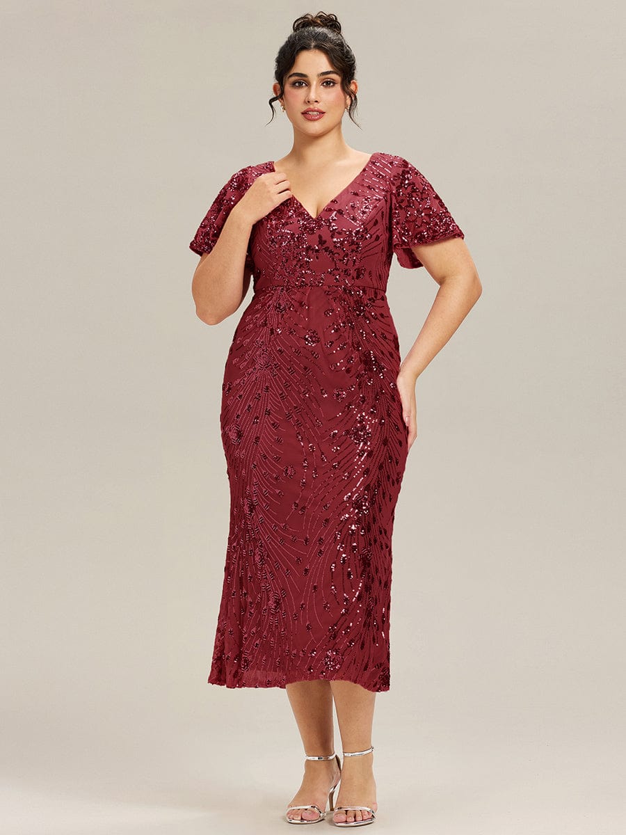 ever PALMER|Plus Size Sequin Mermaid Formal Dress