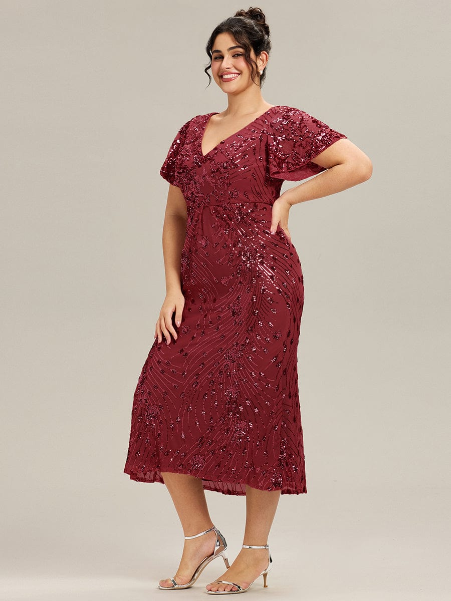 ever PALMER|Plus Size Sequin Mermaid Formal Dress