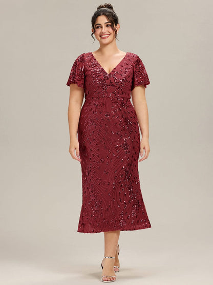 ever PALMER|Plus Size Sequin Mermaid Formal Dress