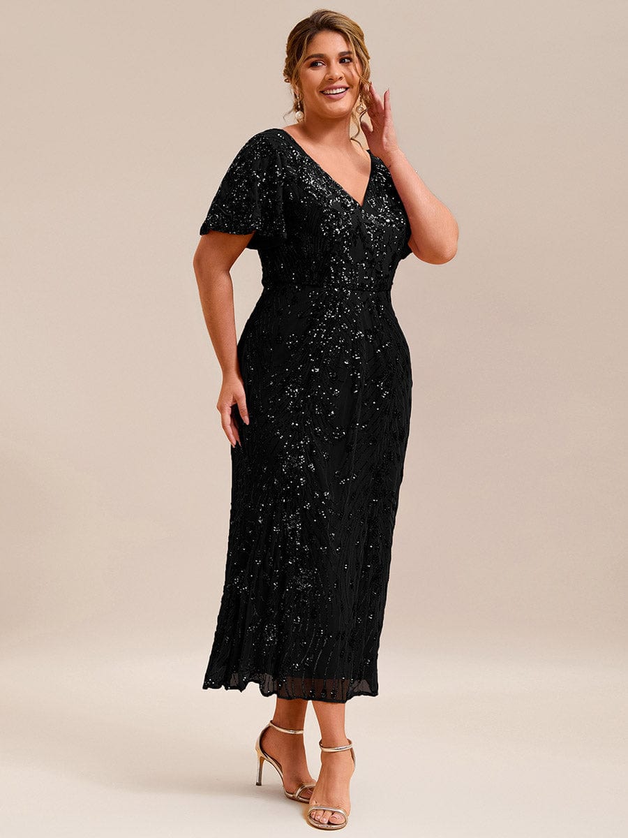 ever PALMER|Plus Size Sequin Mermaid Formal Dress