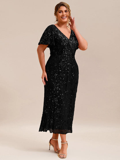 ever PALMER|Plus Size Sequin Mermaid Formal Dress