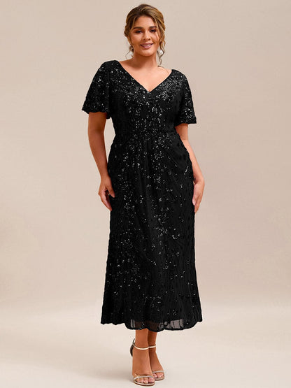 ever PALMER|Plus Size Sequin Mermaid Formal Dress