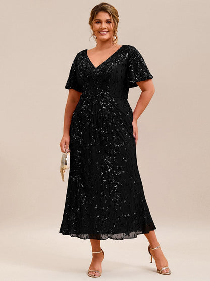 ever PALMER|Plus Size Sequin Mermaid Formal Dress