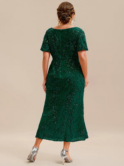 ever PALMER|Plus Size Sequin Mermaid Formal Dress