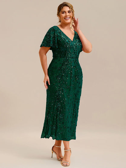 ever PALMER|Plus Size Sequin Mermaid Formal Dress