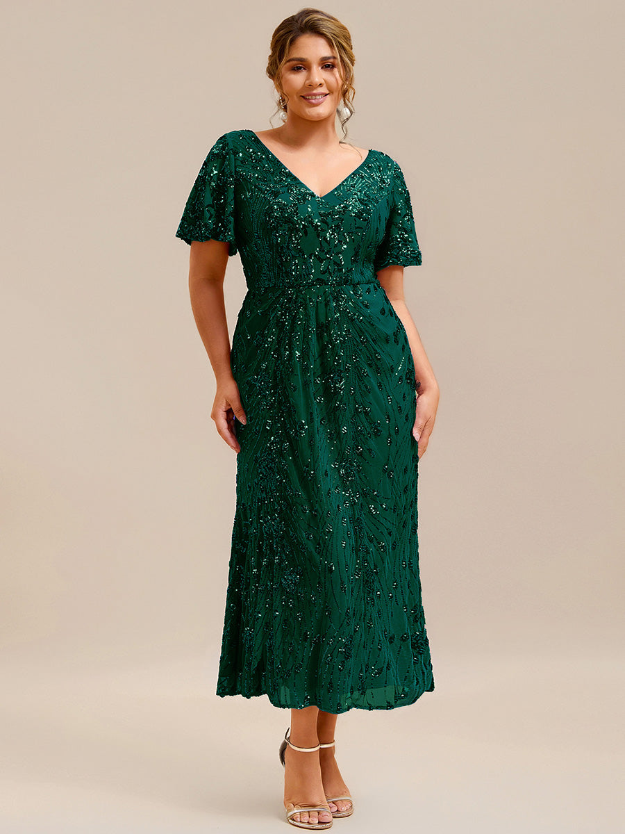 ever PALMER|Plus Size Sequin Mermaid Formal Dress