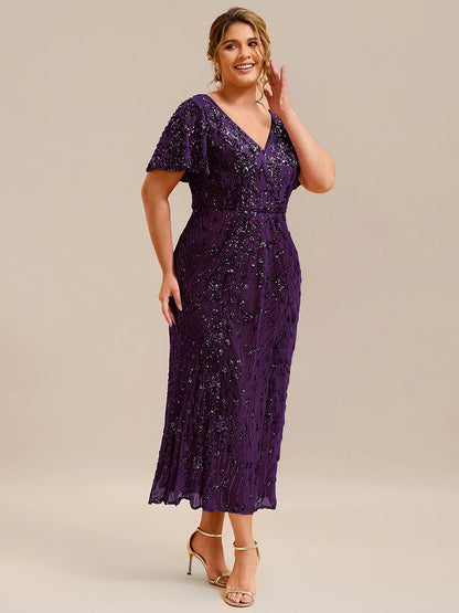 ever PALMER|Plus Size Sequin Mermaid Formal Dress