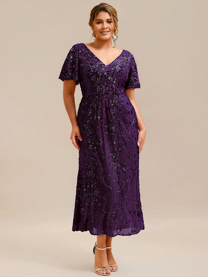 ever PALMER|Plus Size Sequin Mermaid Formal Dress