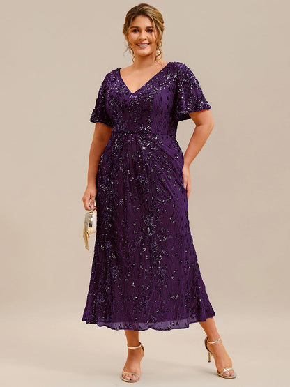ever PALMER|Plus Size Sequin Mermaid Formal Dress