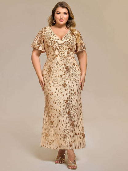 ever PALMER|Plus Size Sequin Mermaid Formal Dress