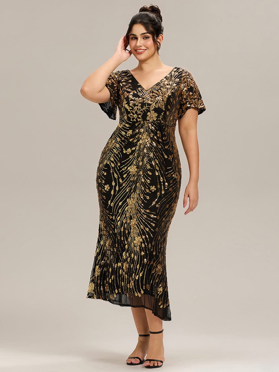 ever PALMER|Plus Size Sequin Mermaid Formal Dress