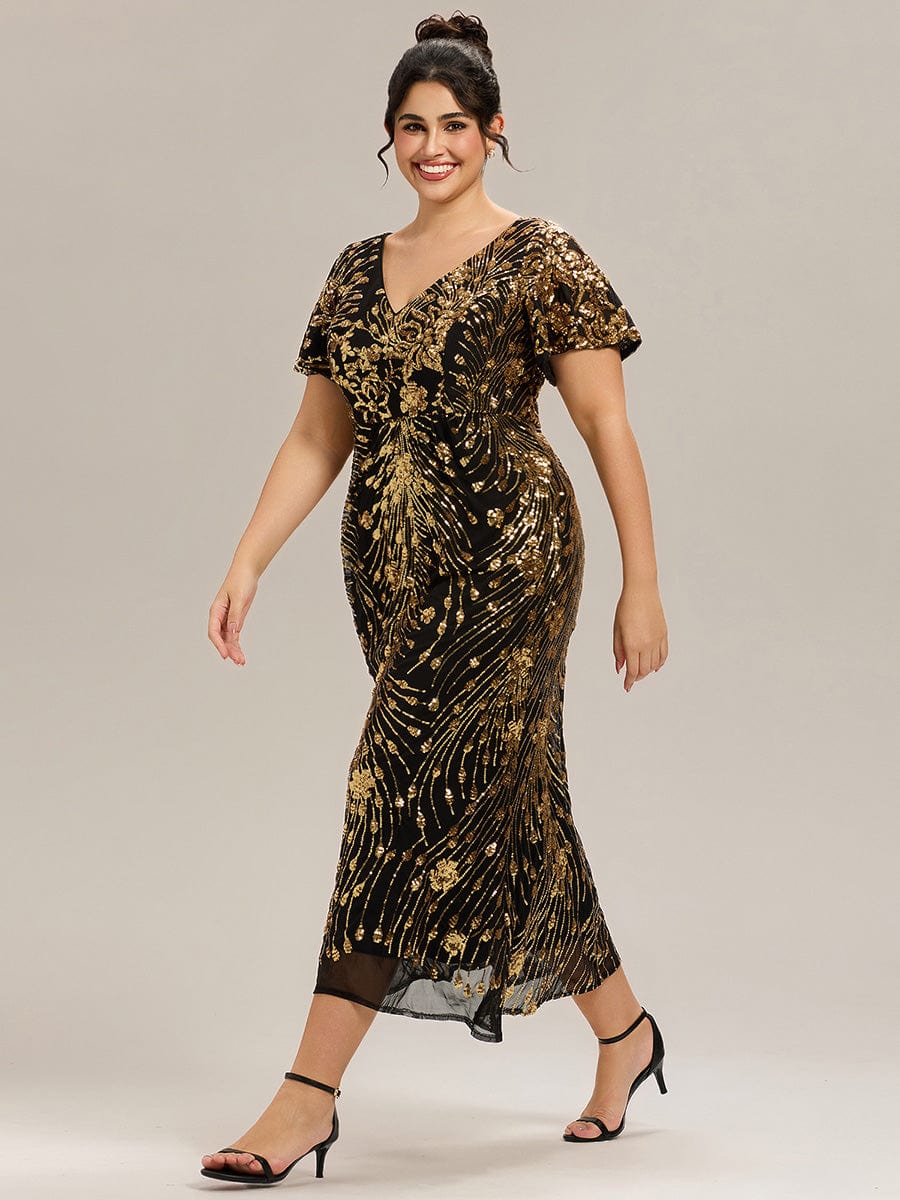 ever PALMER|Plus Size Sequin Mermaid Formal Dress