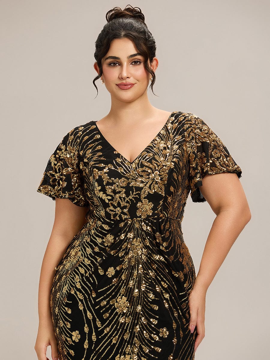 ever PALMER|Plus Size Sequin Mermaid Formal Dress