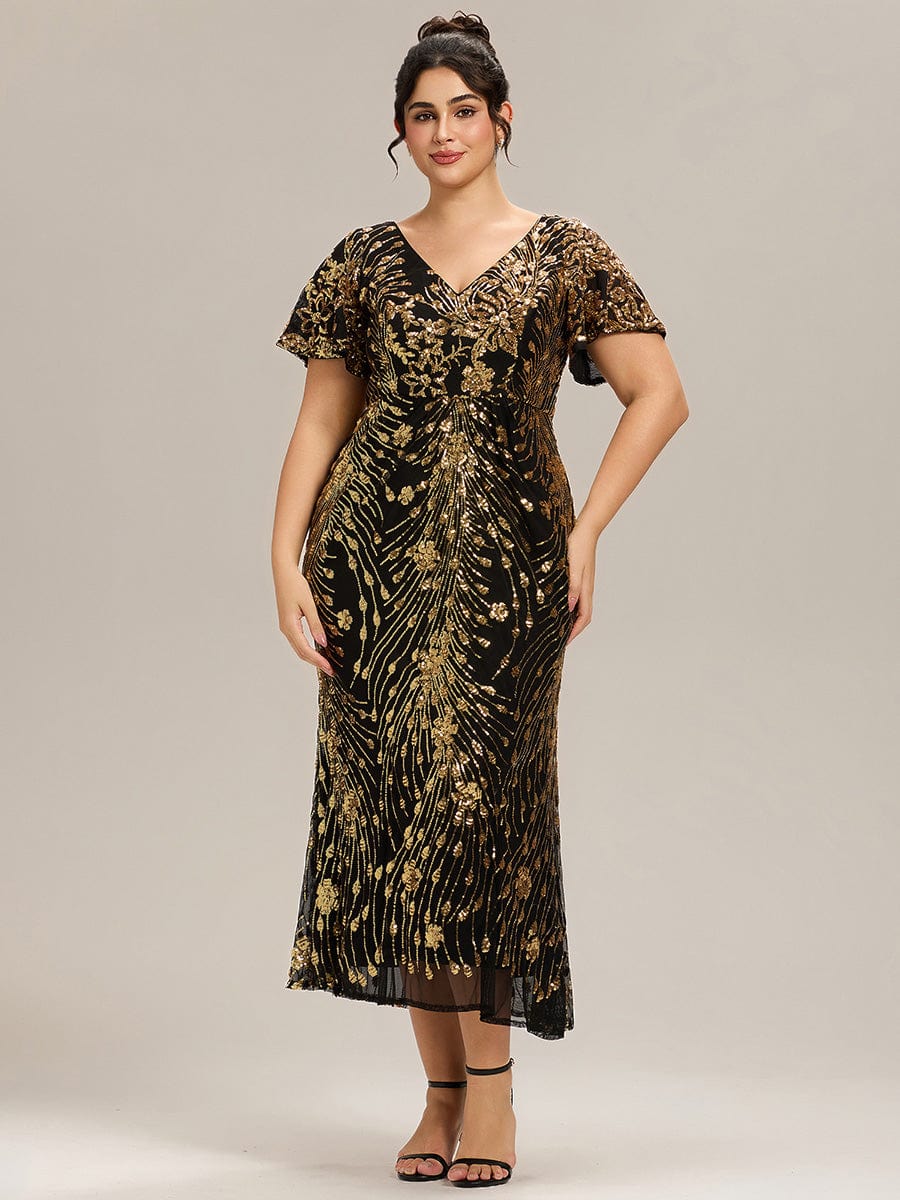 ever PALMER|Plus Size Sequin Mermaid Formal Dress