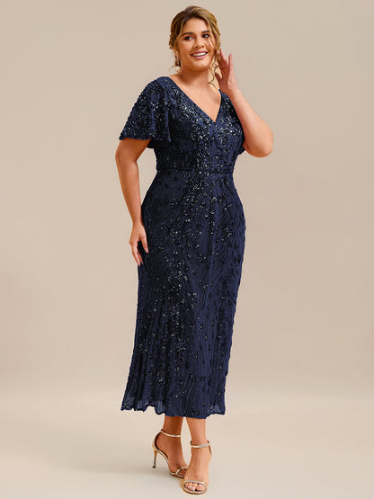 ever PALMER|Plus Size Sequin Mermaid Formal Dress
