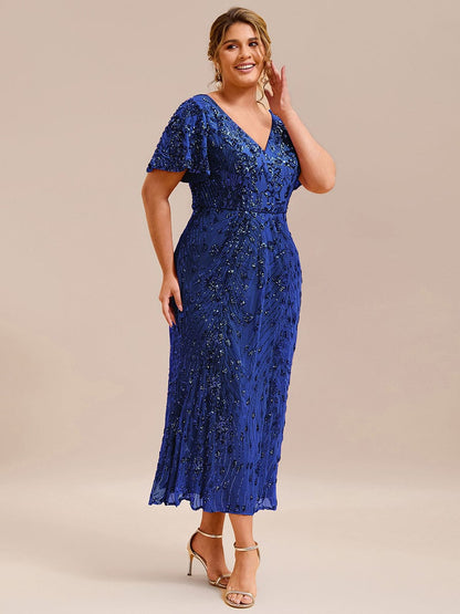 ever PALMER|Plus Size Sequin Mermaid Formal Dress
