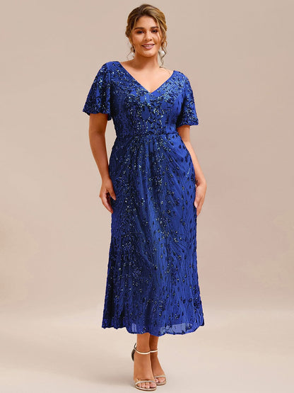 ever PALMER|Plus Size Sequin Mermaid Formal Dress