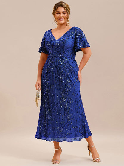 ever PALMER|Plus Size Sequin Mermaid Formal Dress