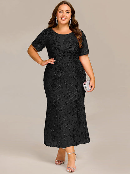 ever HAYLEN|Sequin Mermaid Round Neck Dress
