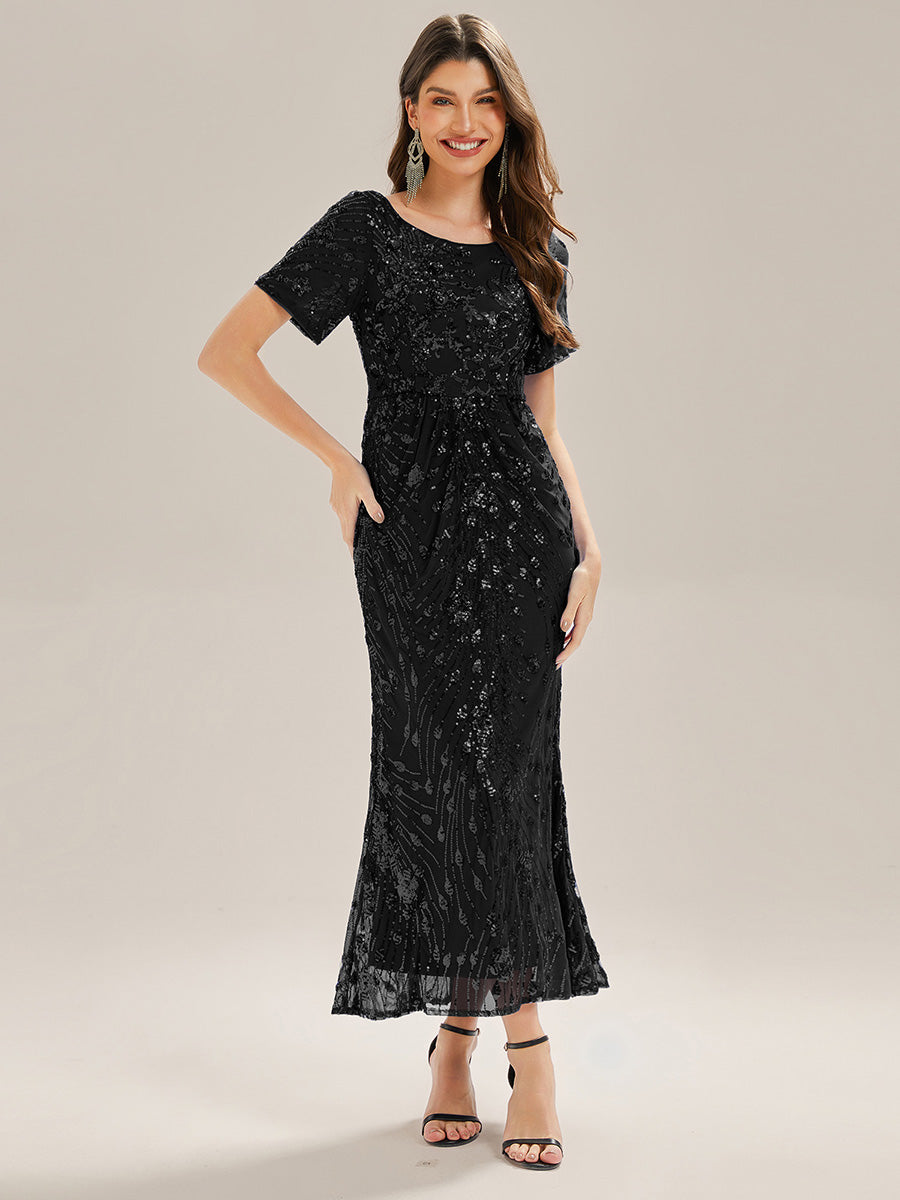 ever HAYLEN|Sequin Mermaid Round Neck Dress