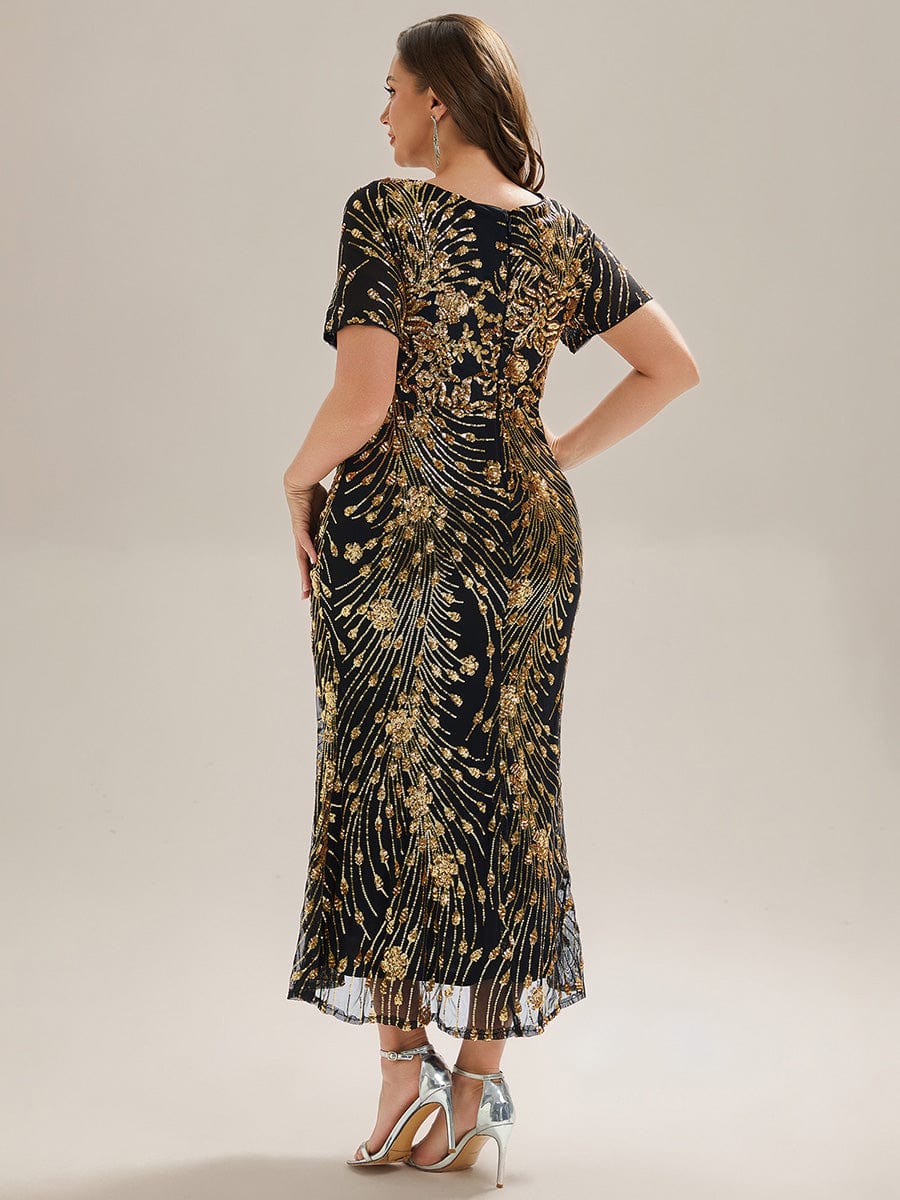 ever HAYLEN|Plus Size Sequin Mermaid Mother of the Bride Dress