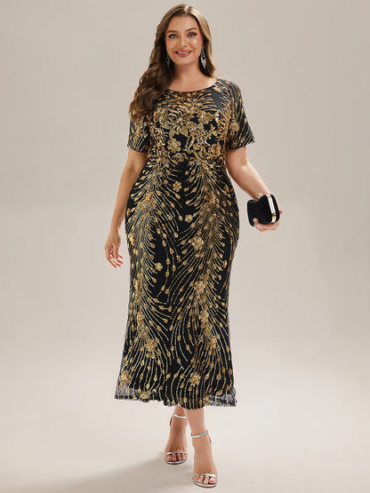 ever HAYLEN|Sequin Mermaid Round Neck Dress