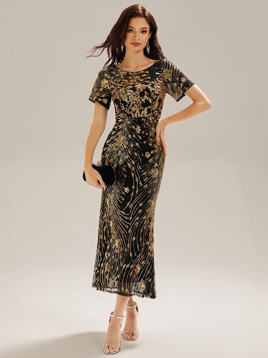 ever HAYLEN|Sequin Mermaid Round Neck Dress