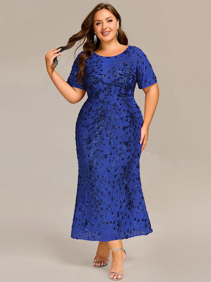 ever HAYLEN|Plus Size Sequin Mermaid Mother of the Bride Dress