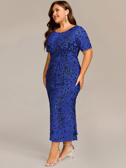 ever HAYLEN|Plus Size Sequin Mermaid Mother of the Bride Dress