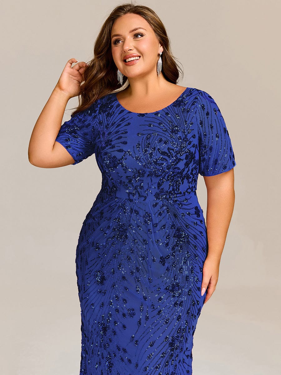ever HAYLEN|Plus Size Sequin Mermaid Mother of the Bride Dress