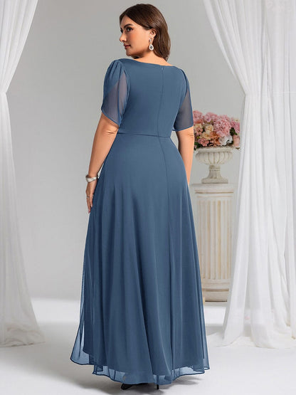ever NOAH|Chiffon A-Line Ruffle Sleeve Evening Dress