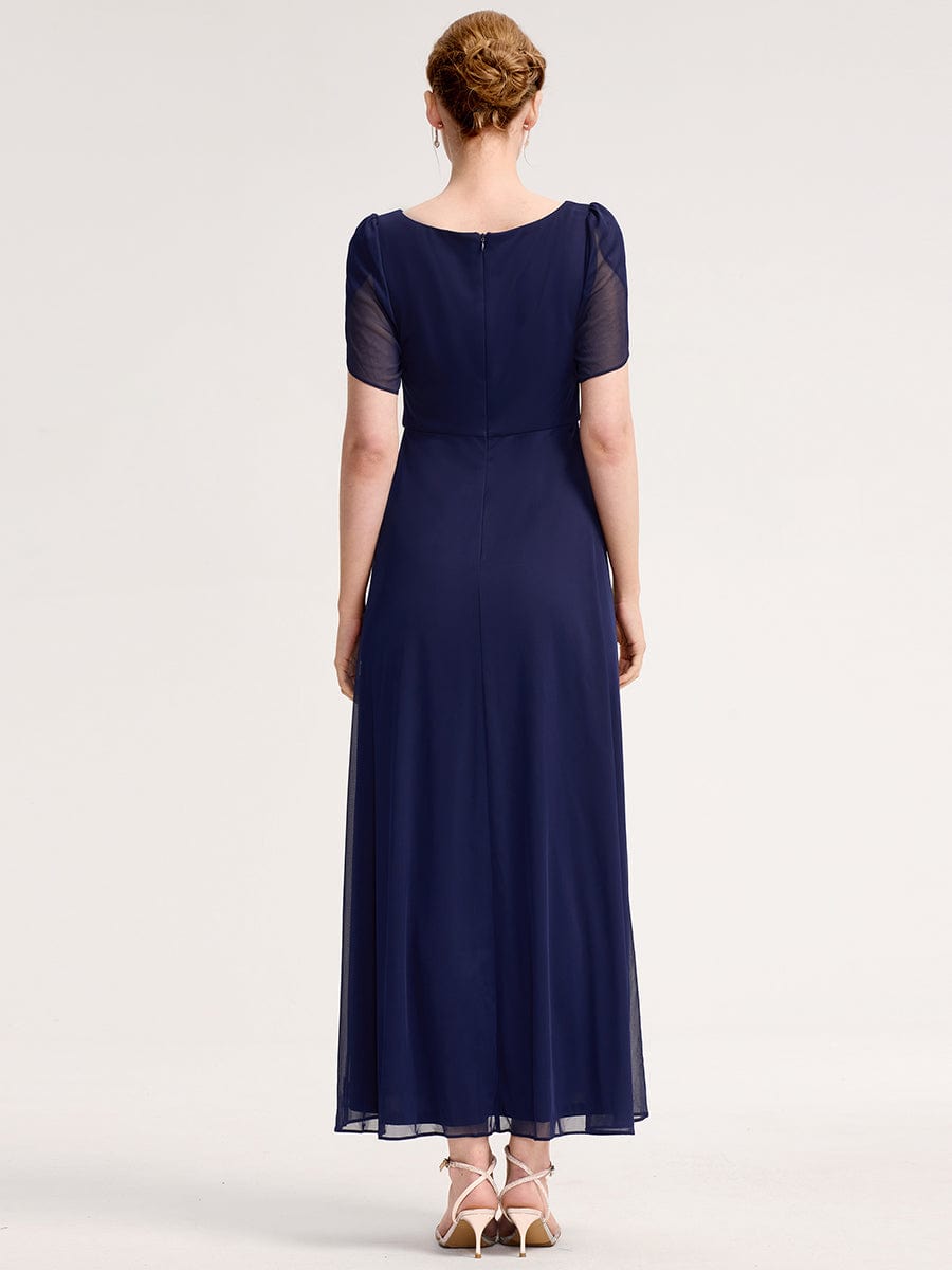 ever NOAH|Chiffon A-Line Ruffle Sleeve Evening Dress